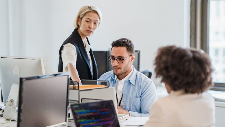 Managed IT professionals supporting a modern office team