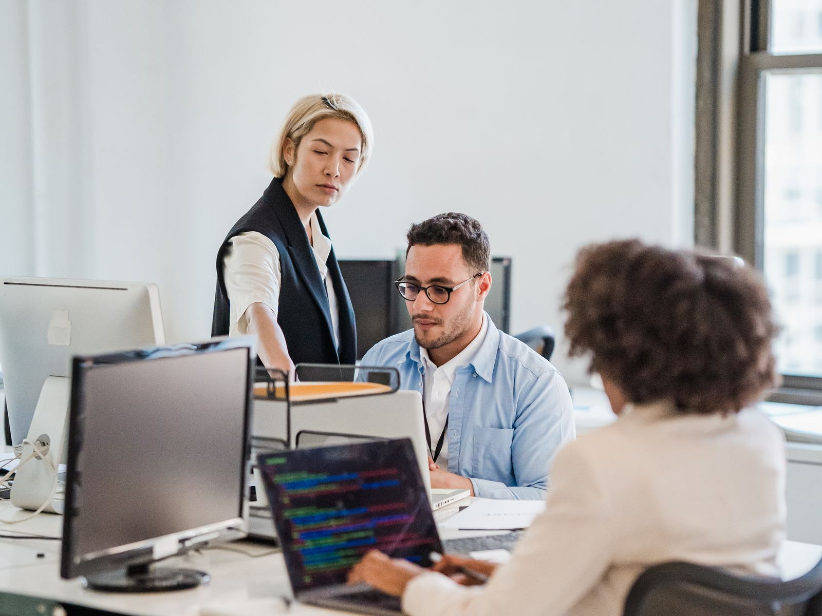 Managed IT professionals supporting a modern office team